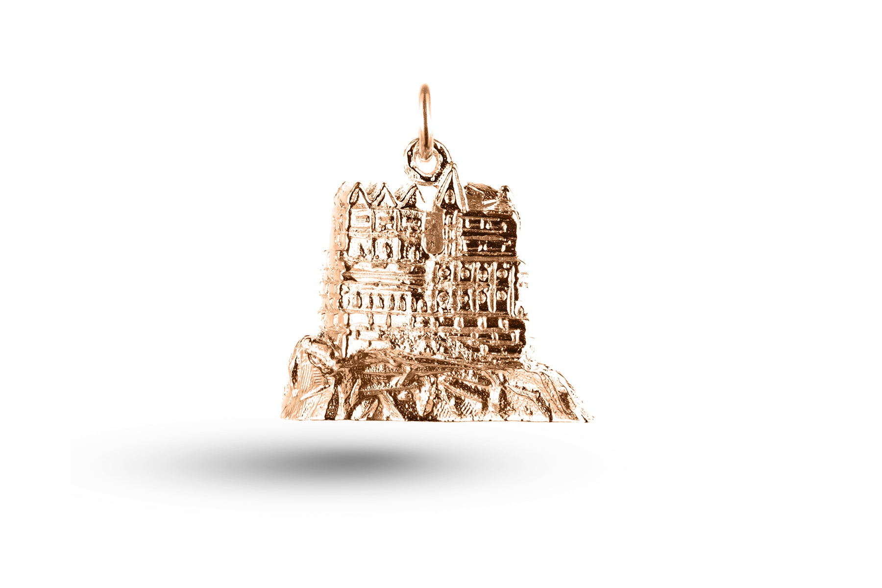 Rose gold Heavy Edinburgh Castle charm.