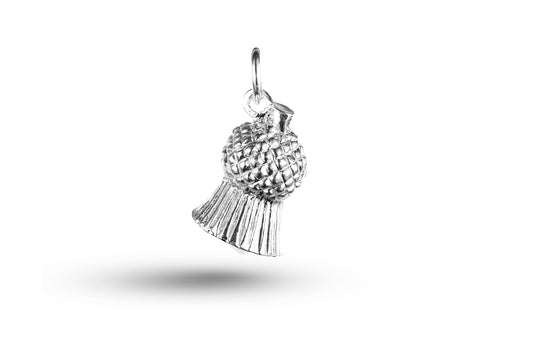 White gold Thistle Head charm.