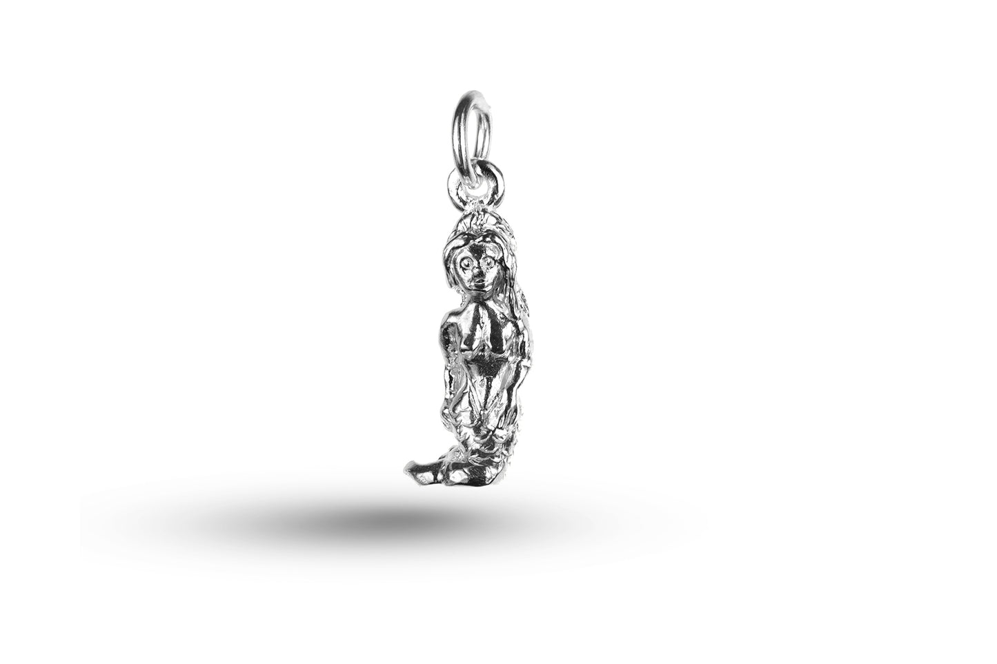 White gold Mermaid charm.