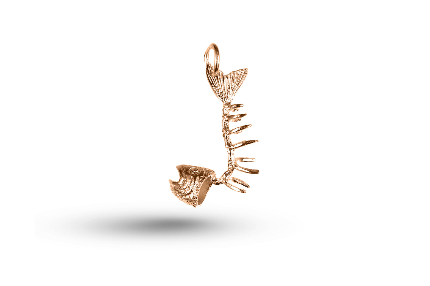 Rose gold Fish Bone charm.