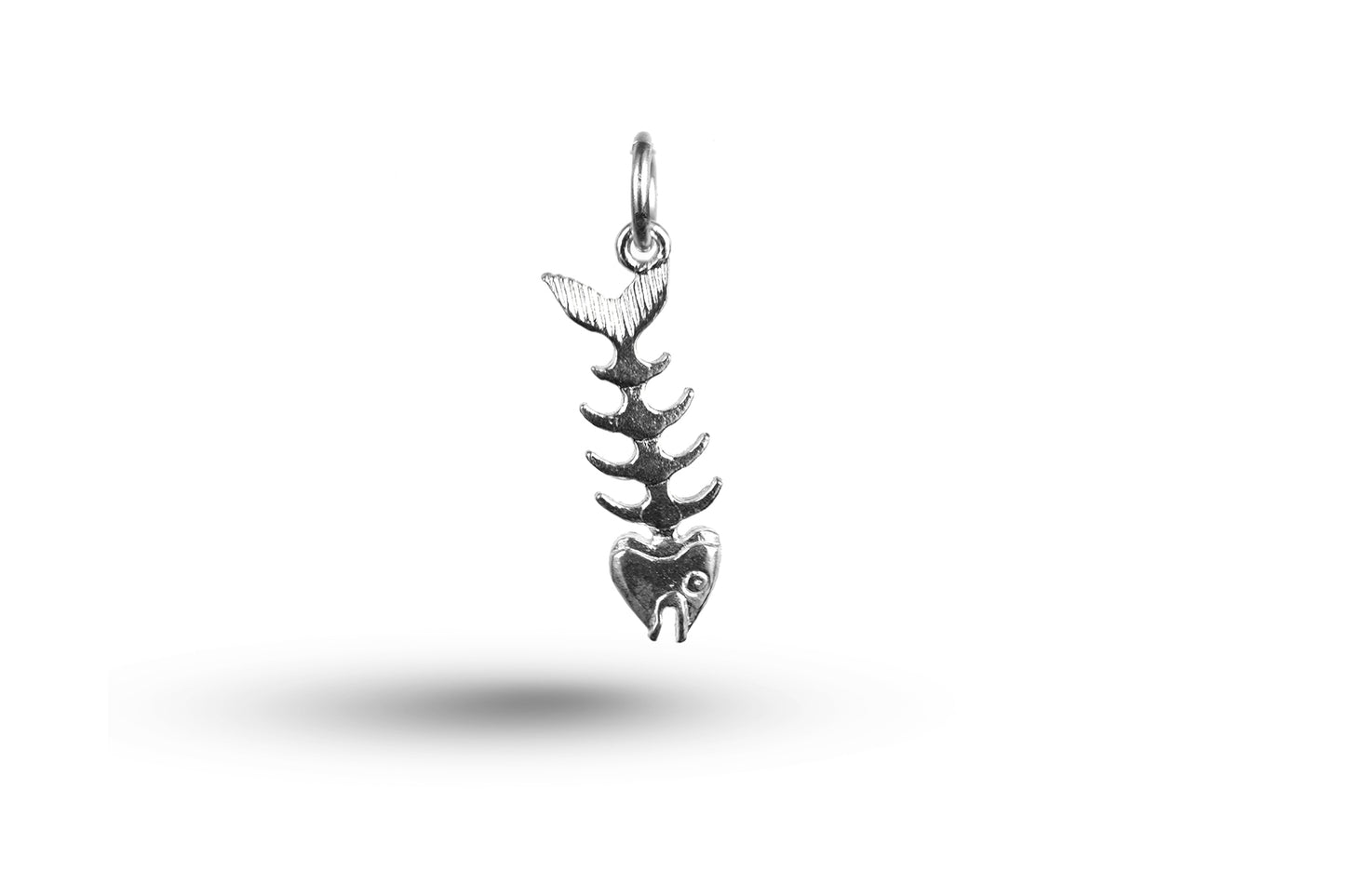 White gold Fish Bone charm.