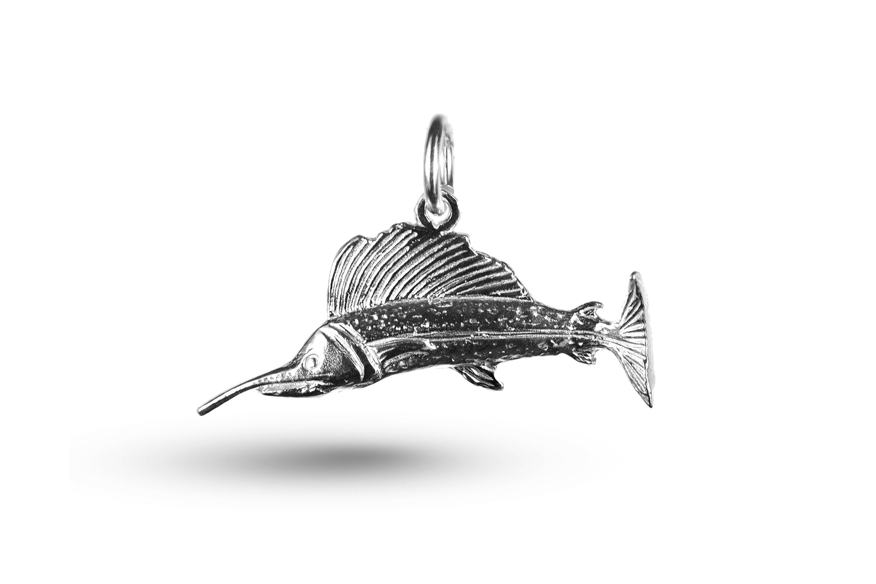 White gold Marling Fish charm.