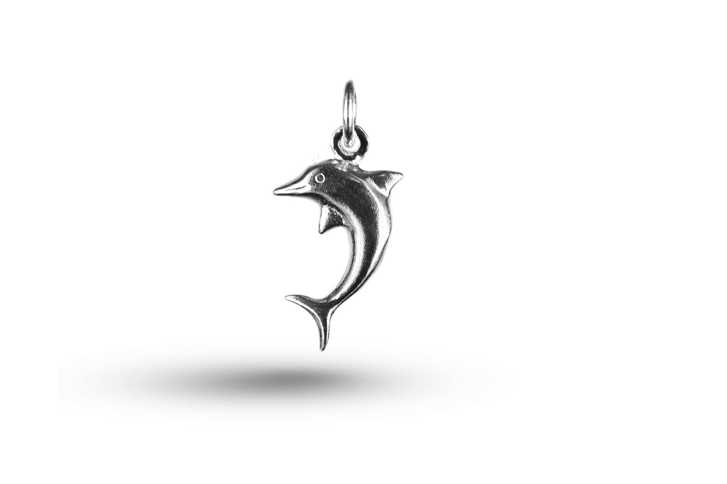 White gold Simple Dolphin charm.