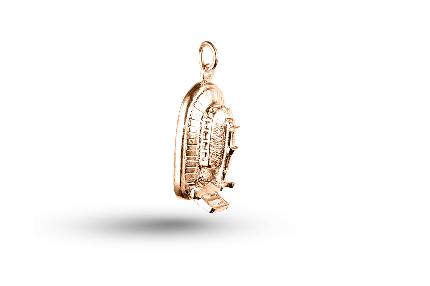 Rose gold Hovercraft charm.