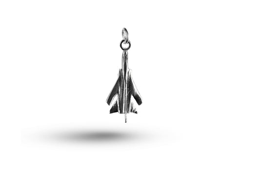 White gold Swing Wing Plane charm.