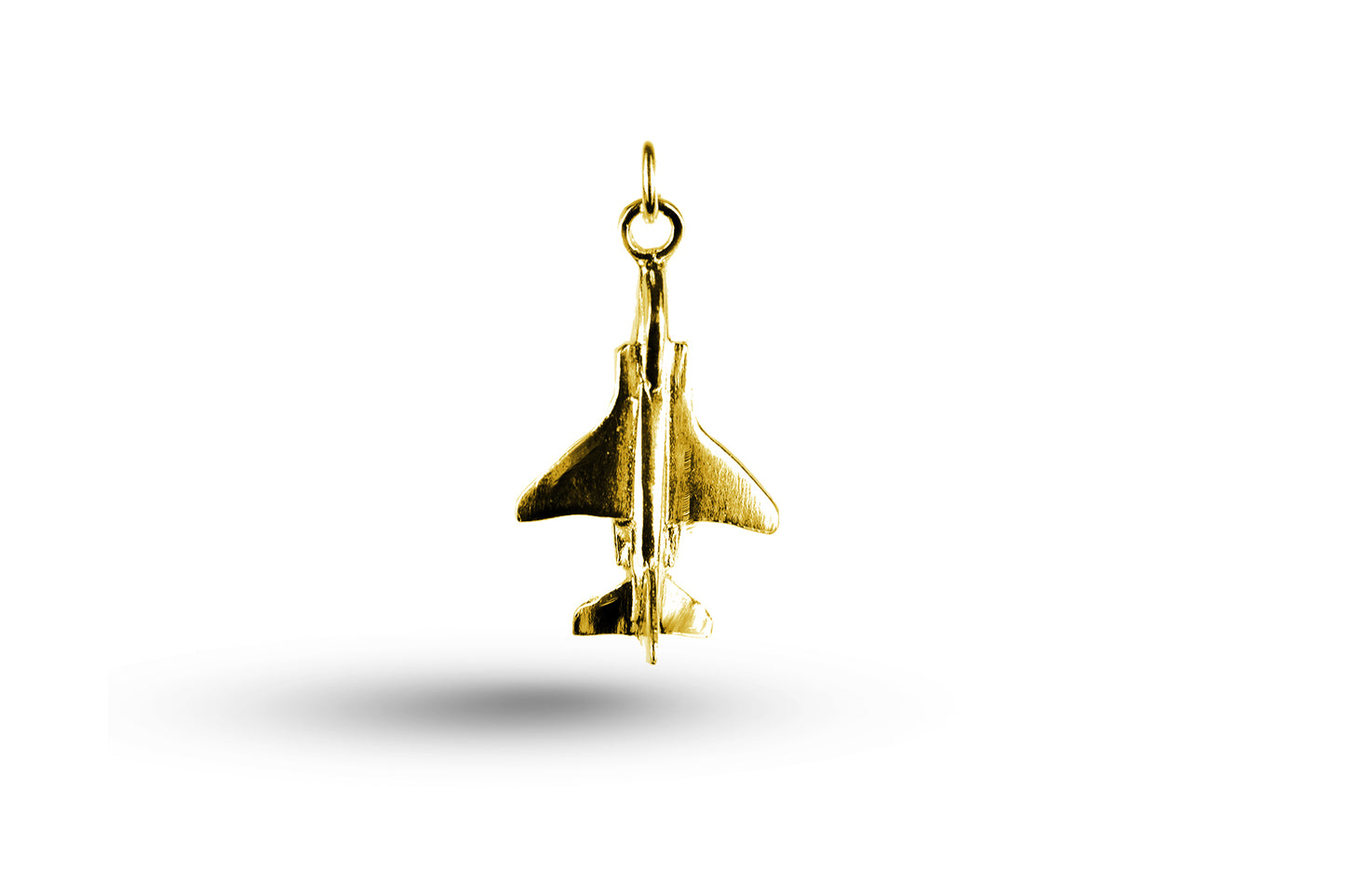 Yellow gold Fighter Plane charm.