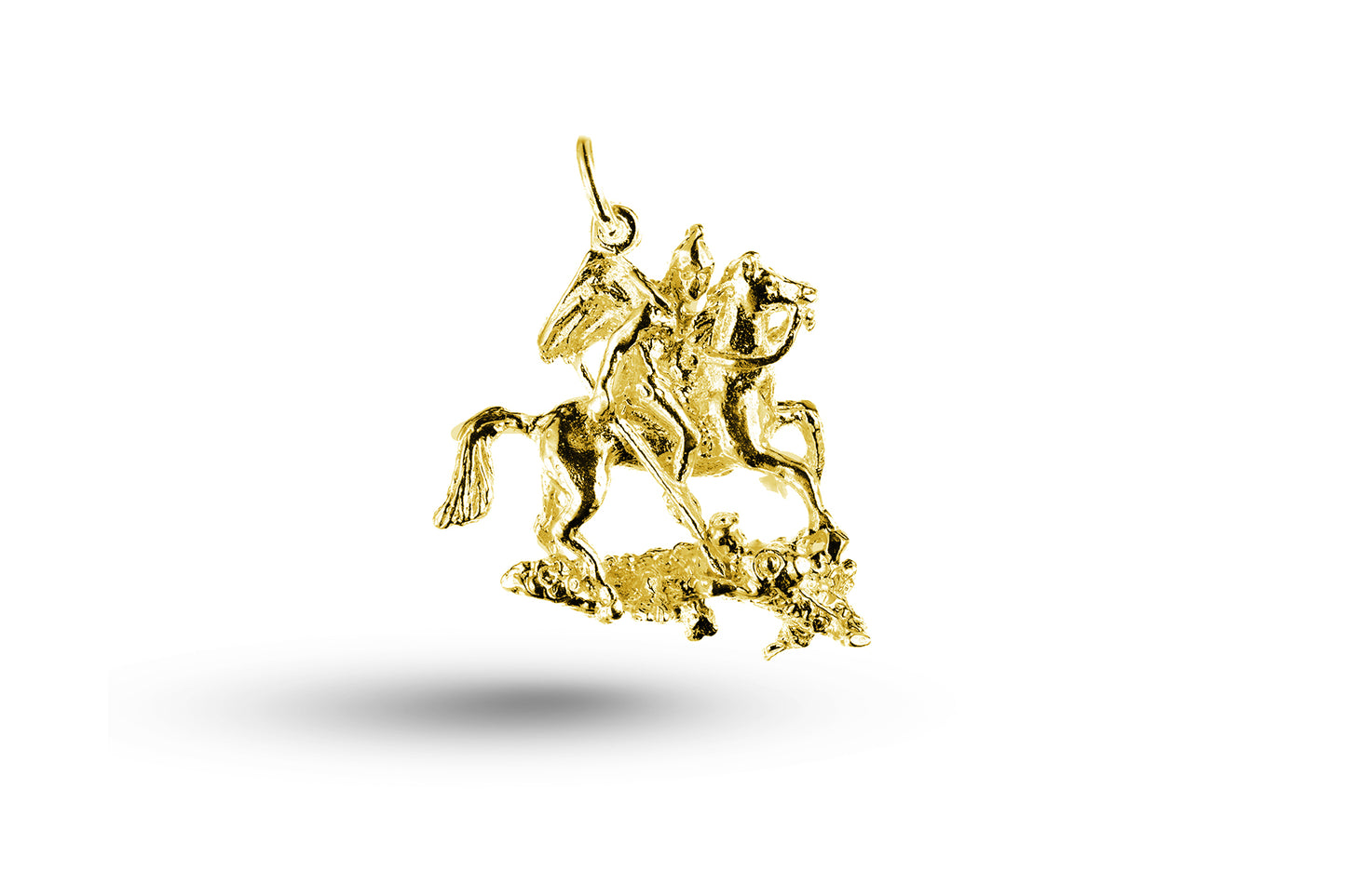 Yellow gold St George and Dragon charm.