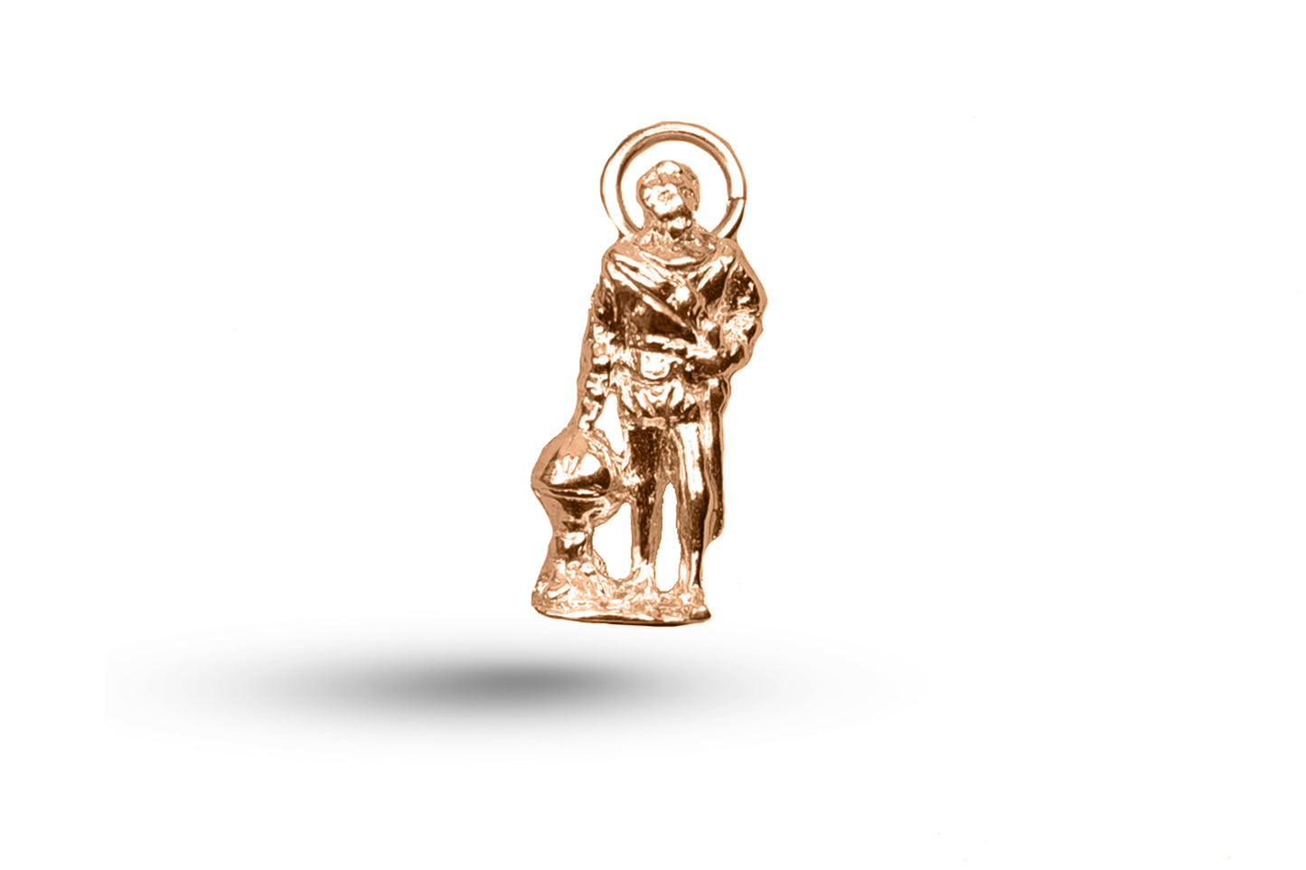 Rose gold Sir Walter Raleigh charm.