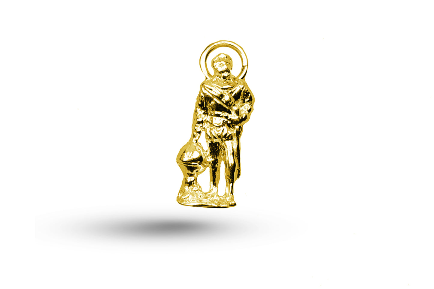 Yellow gold Sir Walter Raleigh charm.