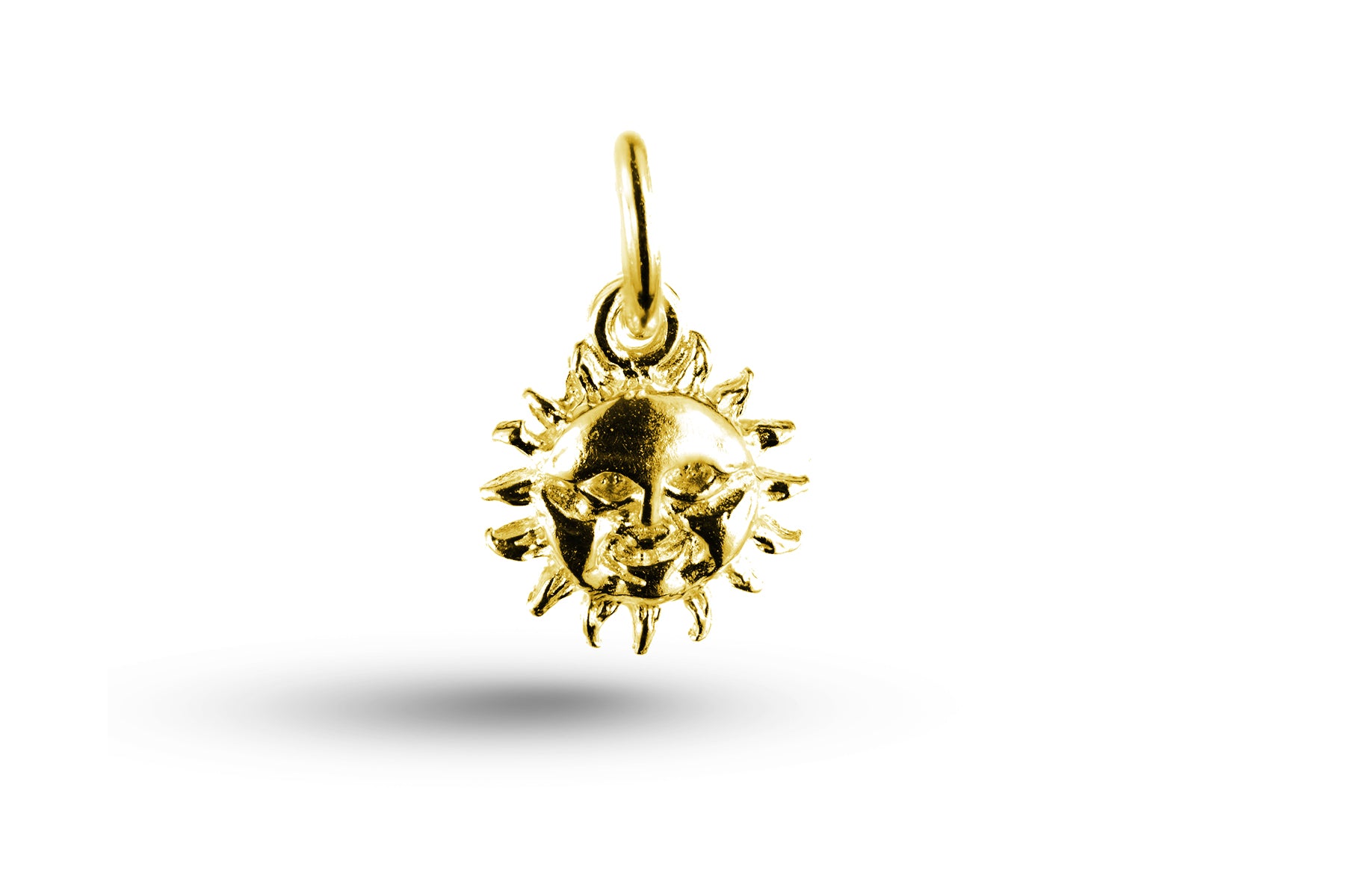 Yellow gold Sun charm.