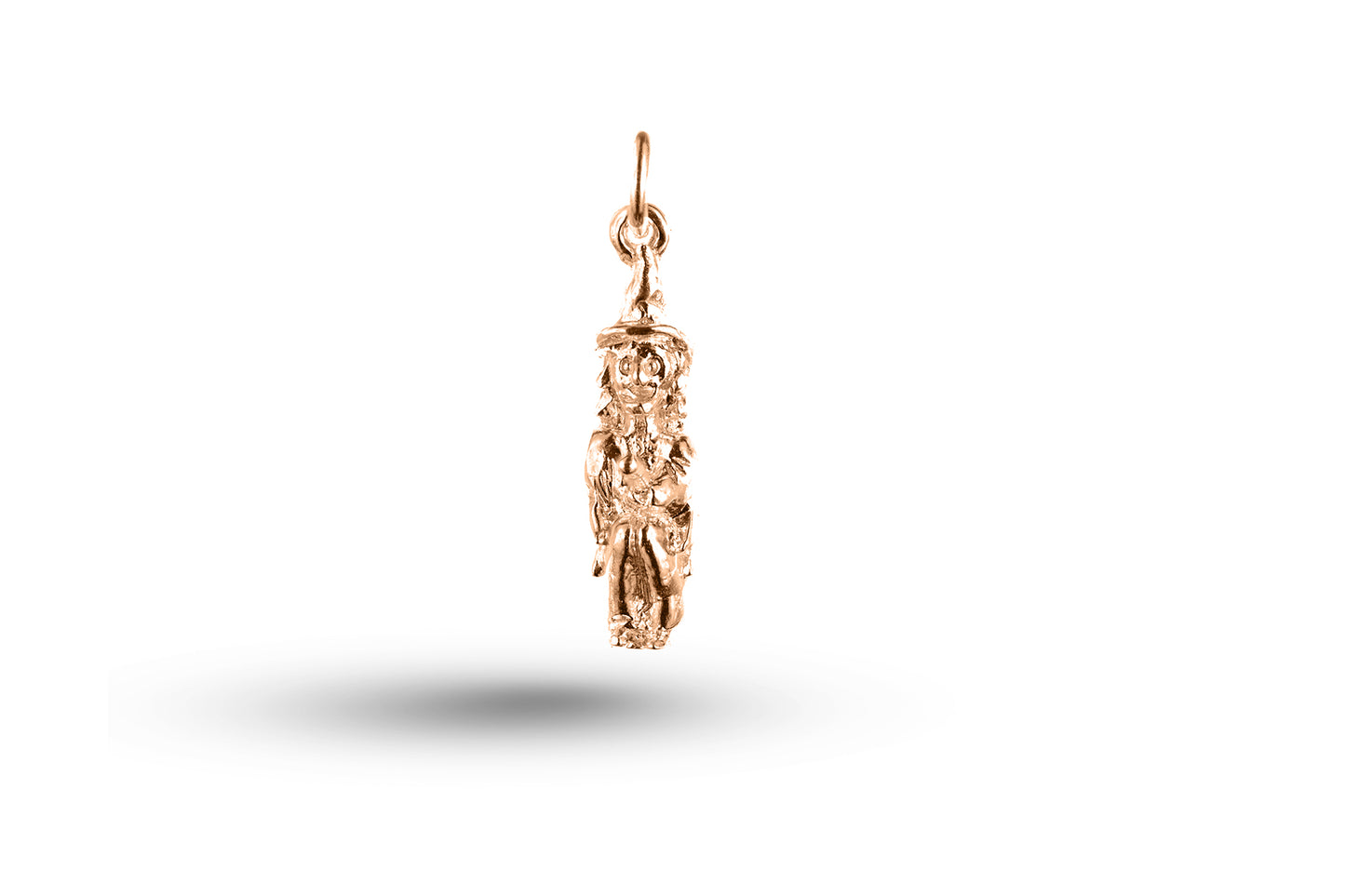 Rose gold Witch on Broom charm.