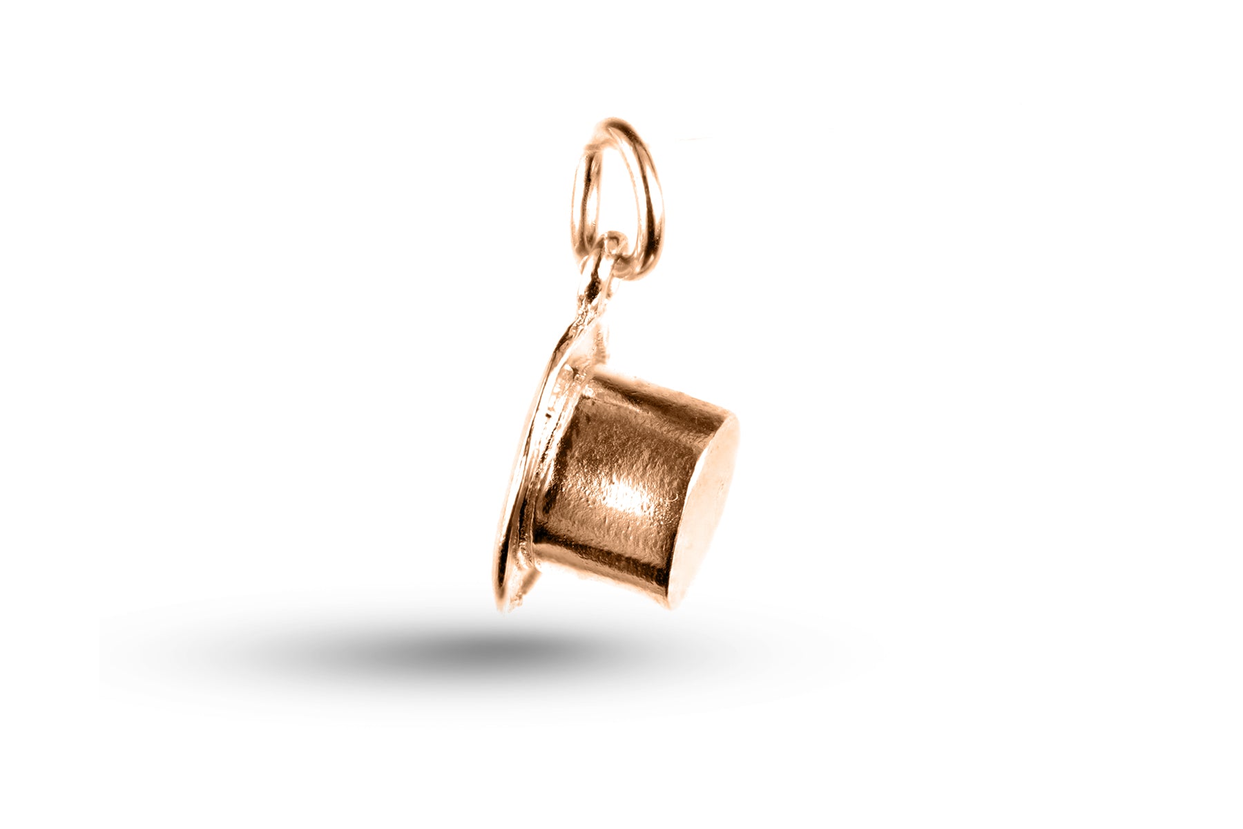 Rose gold Top Hat charm.