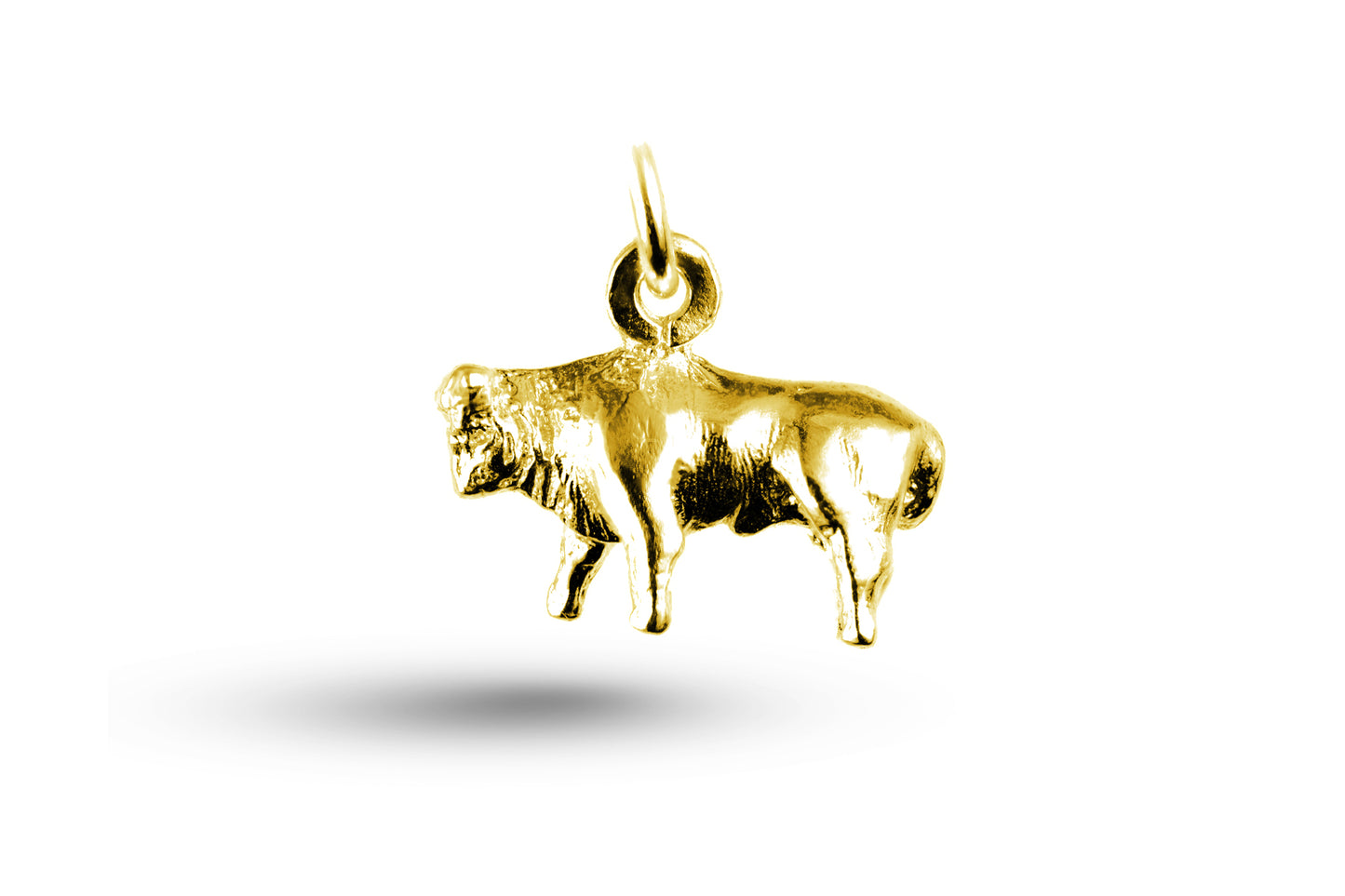 Luxury yellow gold Bulky Bull charm.