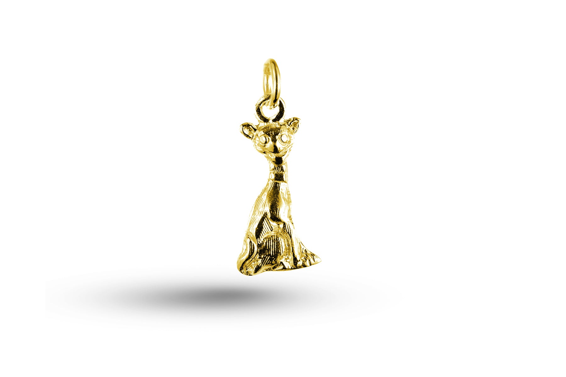 Yellow gold Smiling Cat charm.