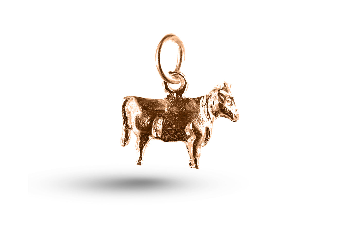 Rose gold Cow charm.