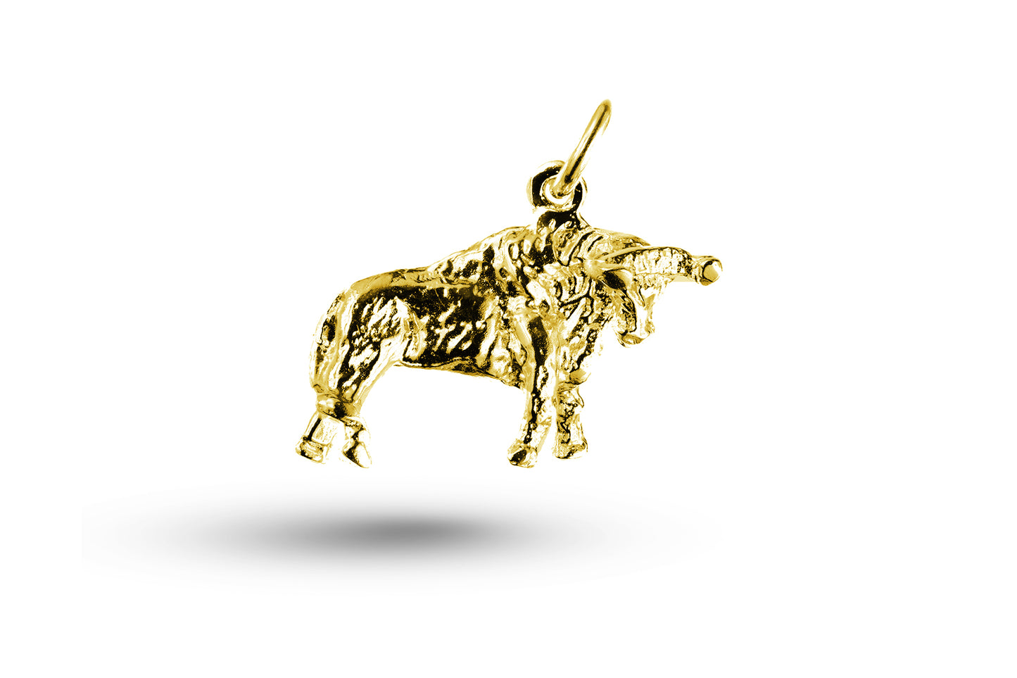 Yellow gold El Toro Bull charm.