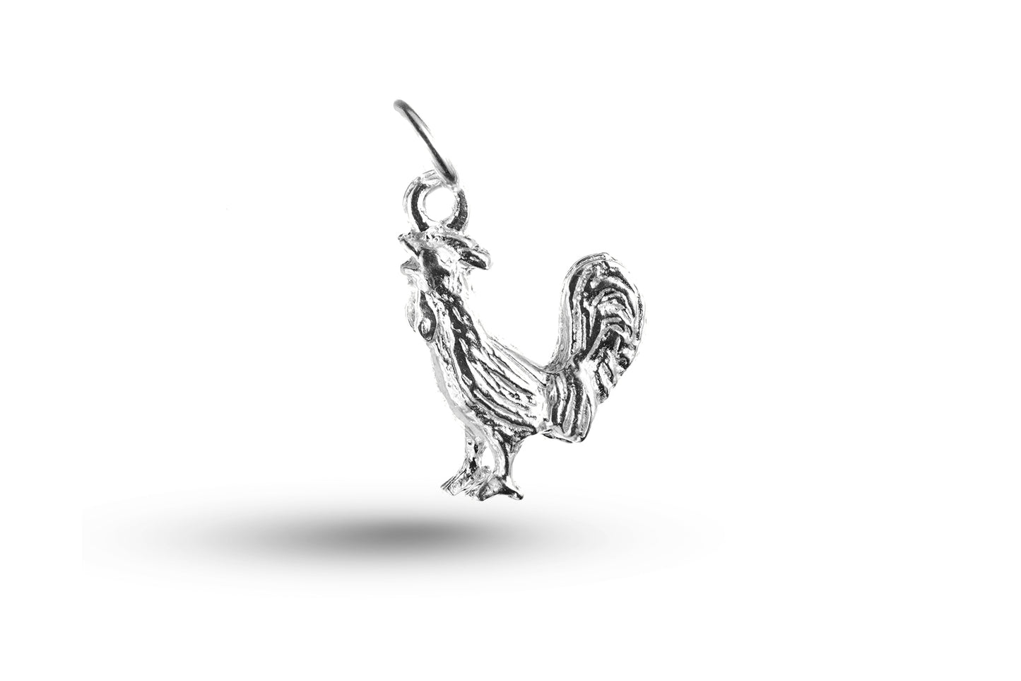 White gold Cockerel charm.