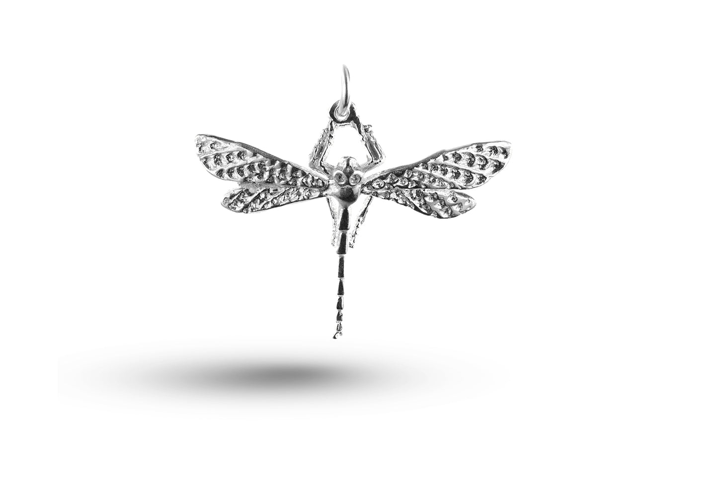 White gold Dragonfly charm.
