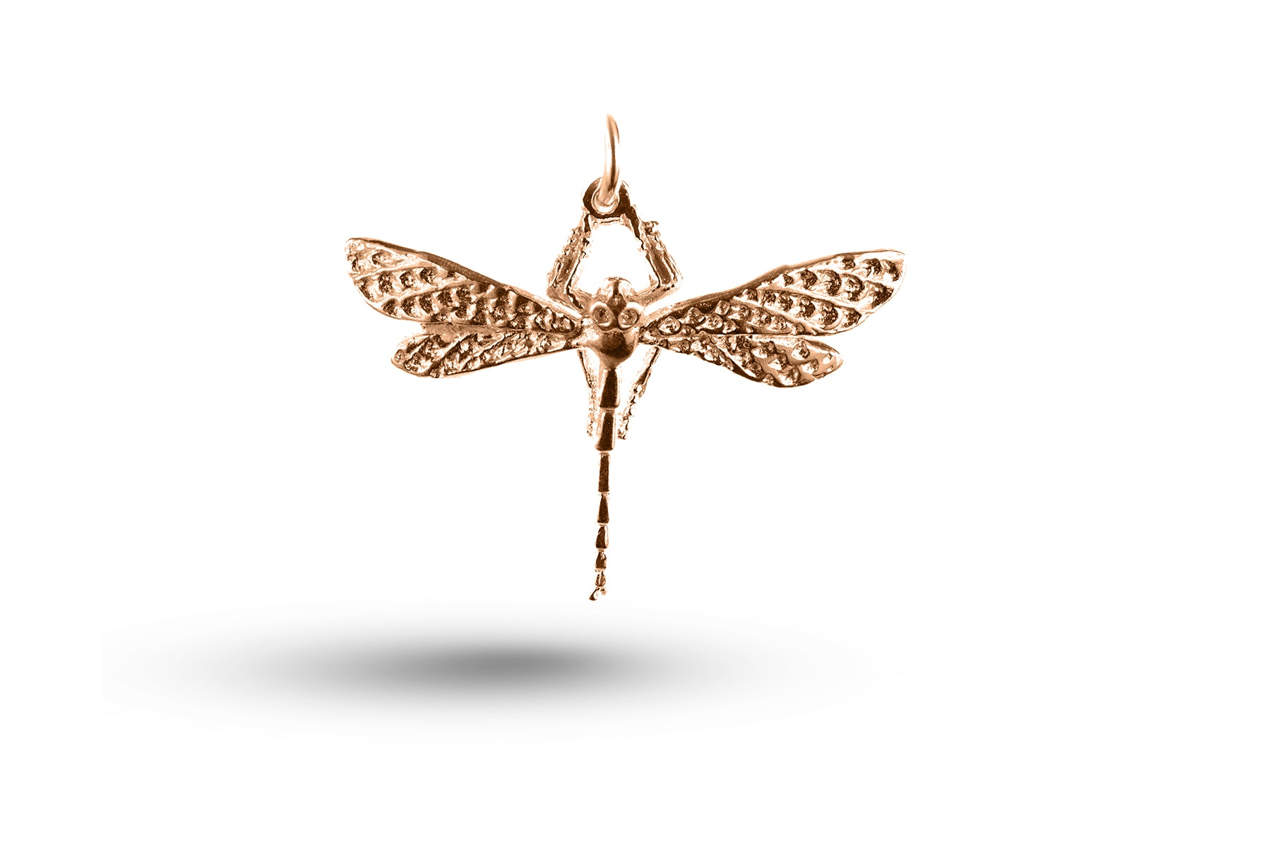 Rose gold Dragonfly charm.