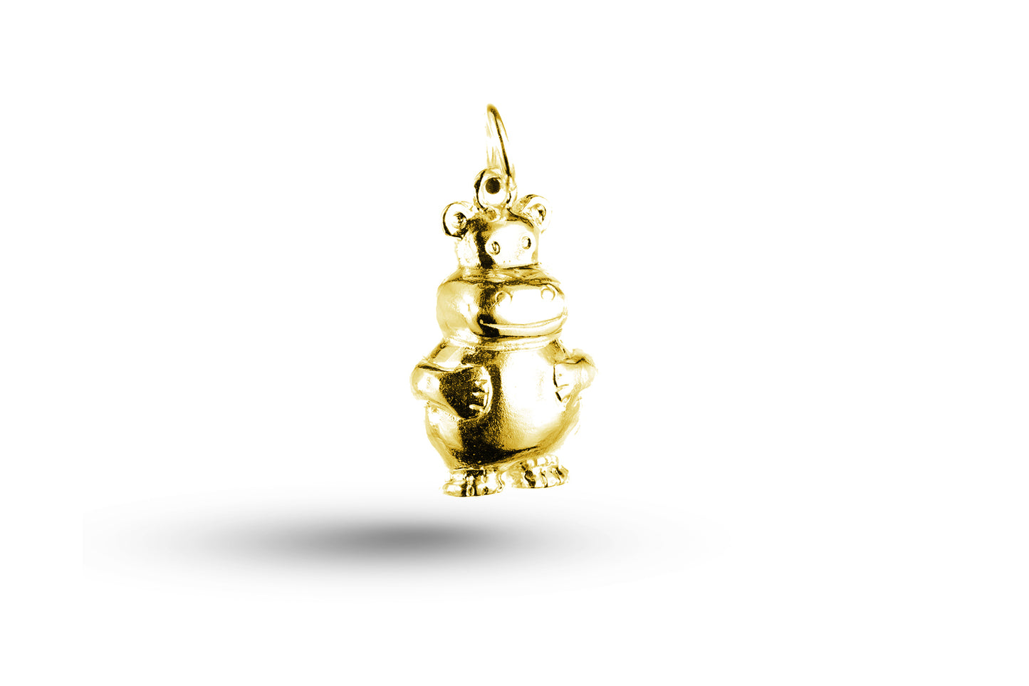 Yellow gold Hippo charm.