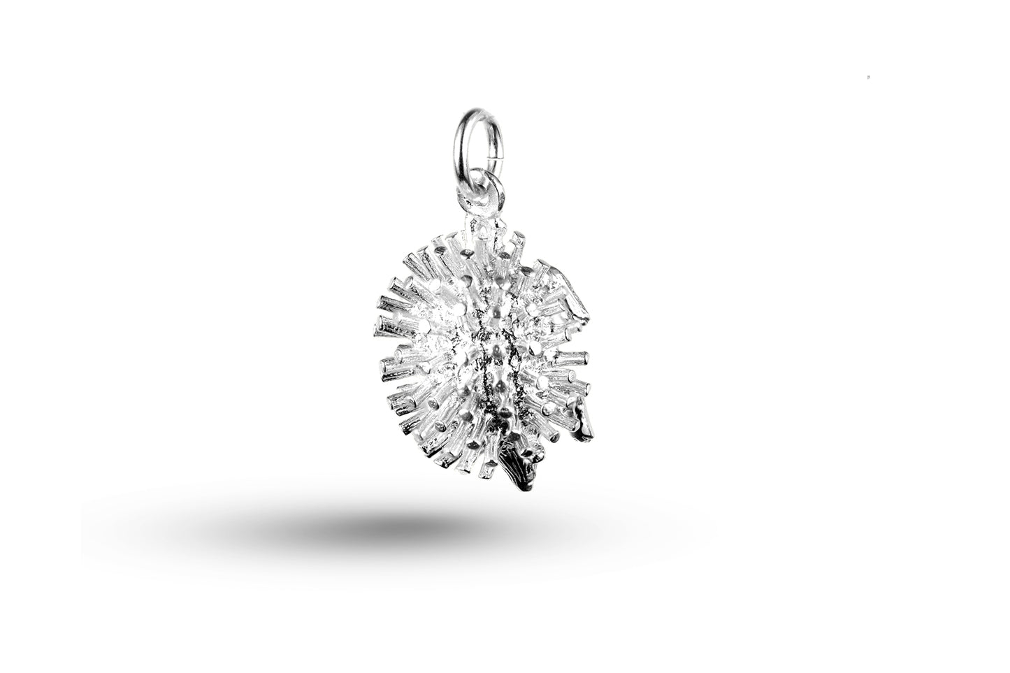 White gold Prickly Hedgehog charm.