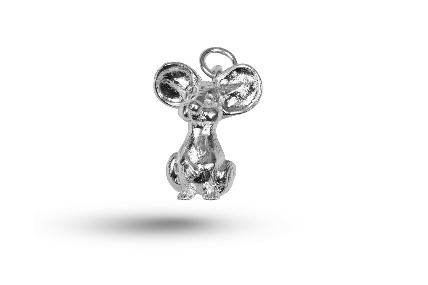 White gold Heavy Mouse charm.