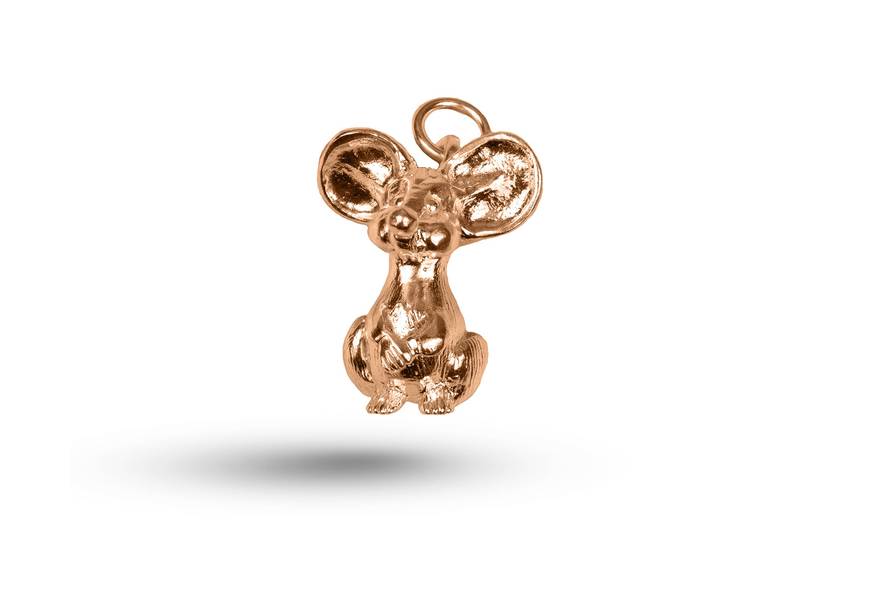 Rose gold Heavy Mouse charm.