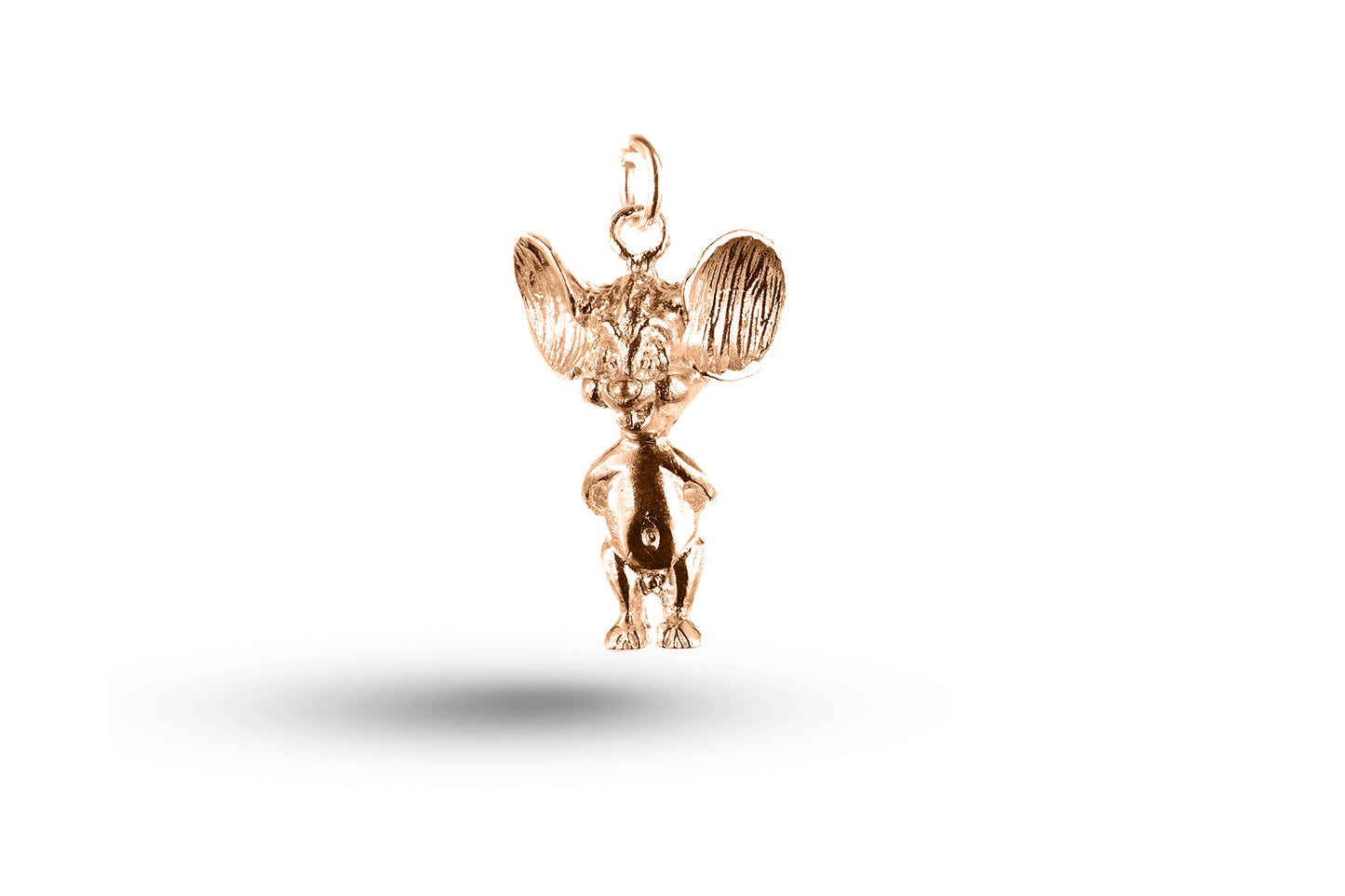 Luxury rose gold Big Ears Large Mouse charm.