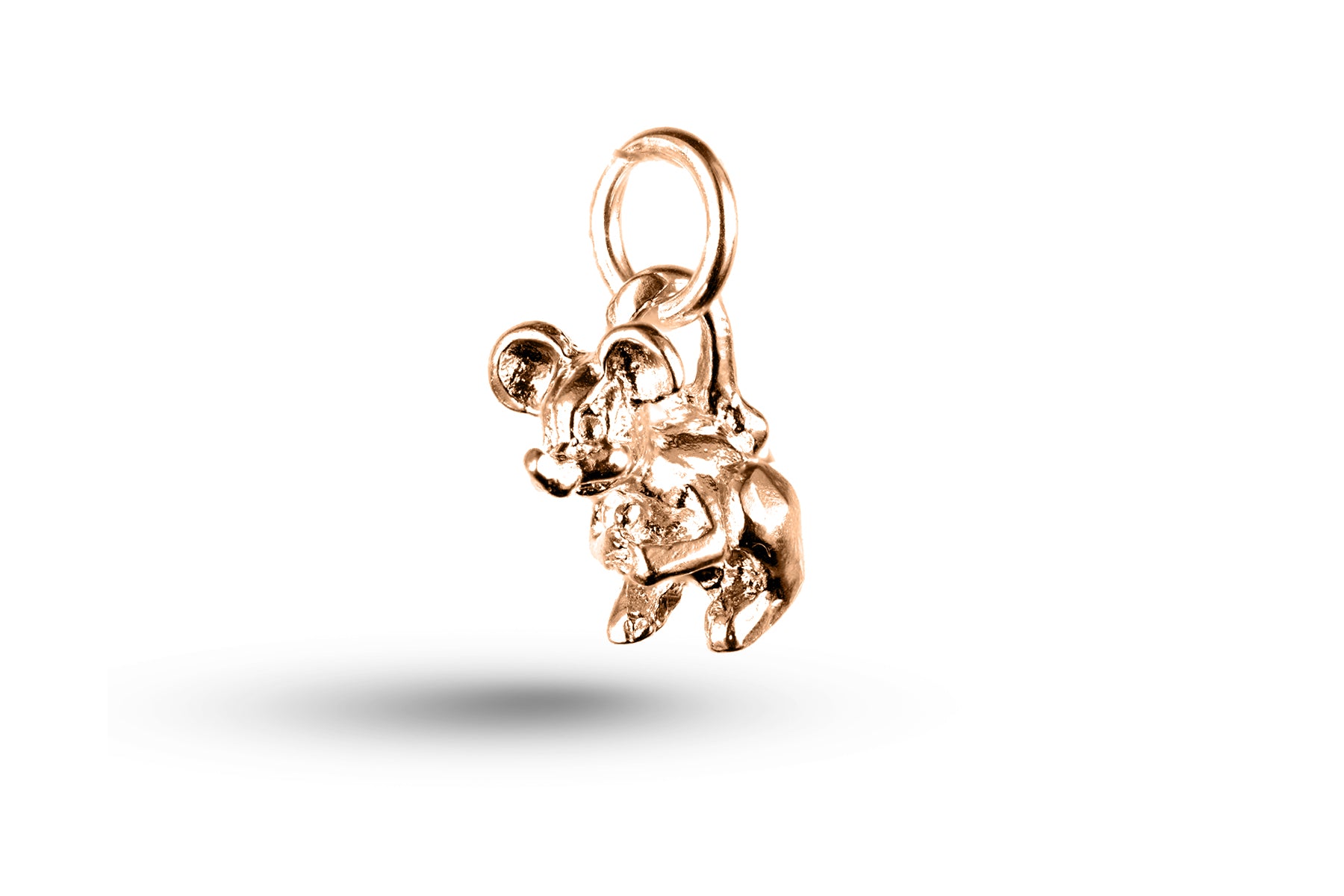 Rose gold Crouching Mouse Charm.
