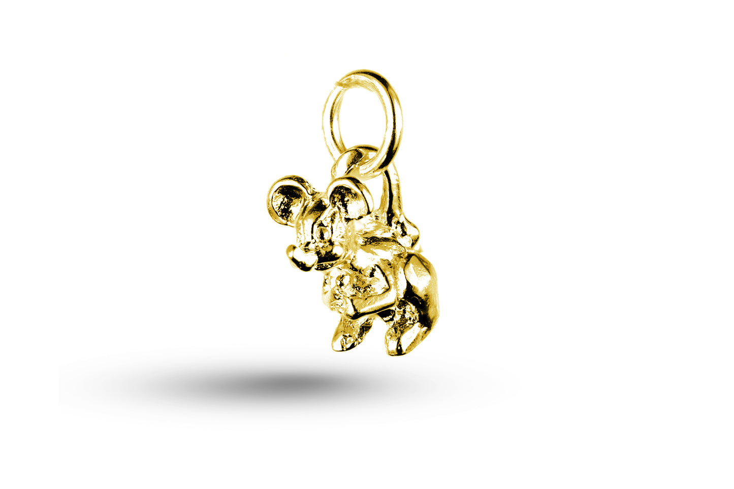 Yellow gold Crouching Mouse Charm.