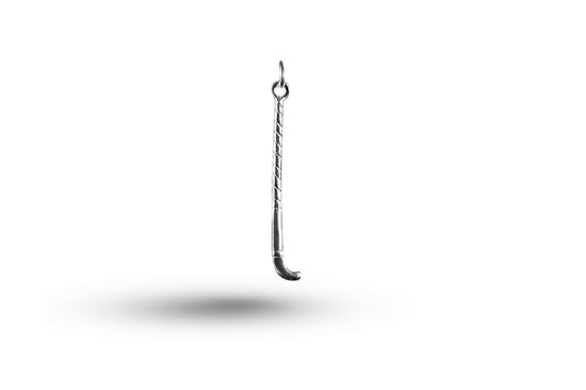 White gold School Hockey Stick charm.
