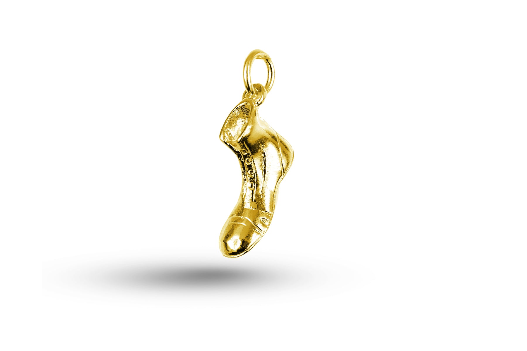 Luxury yellow gold Boxing Boot charm.