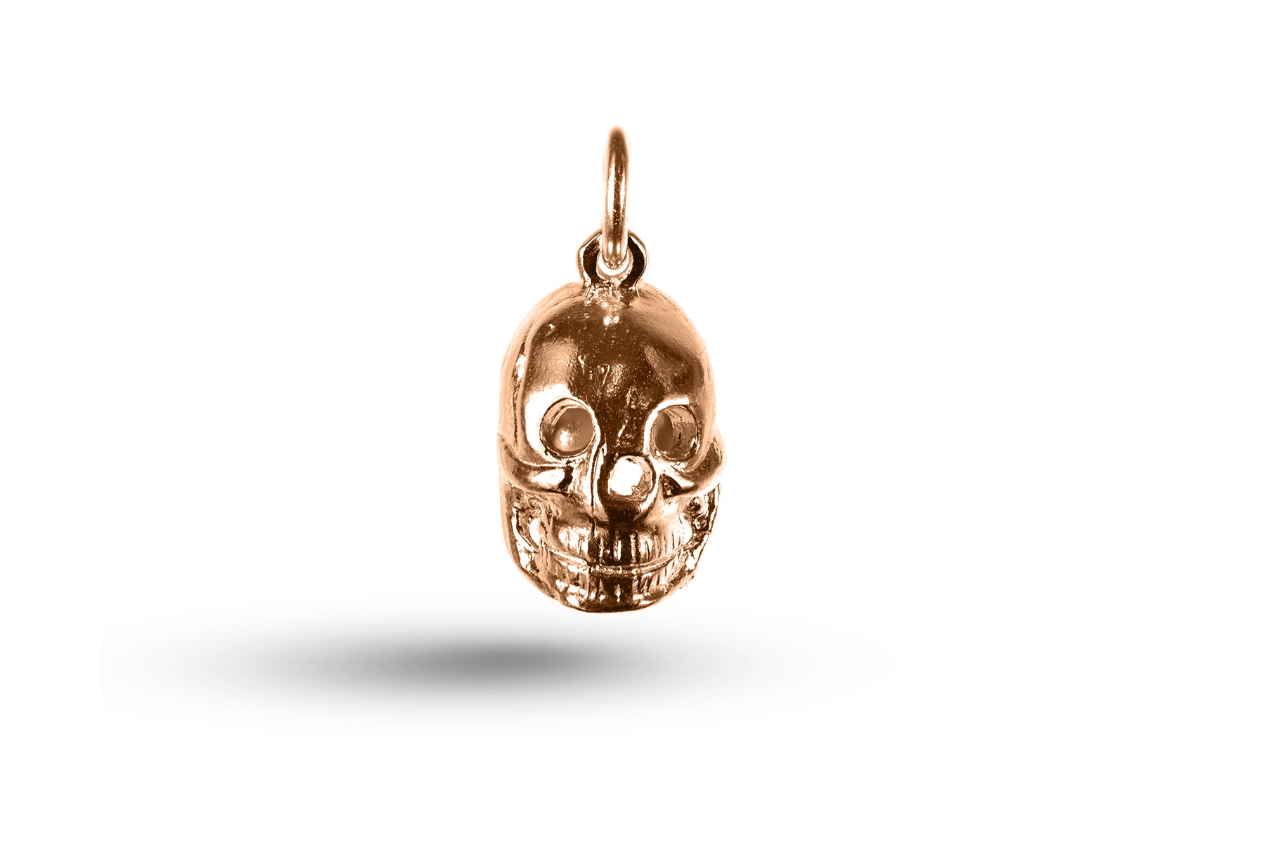 Rose gold Skull charm.