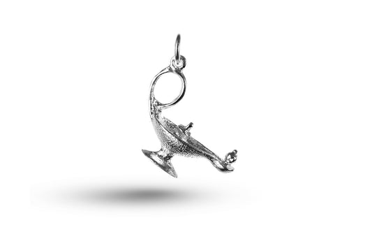 Luxury white gold Alladin's lamp charm.