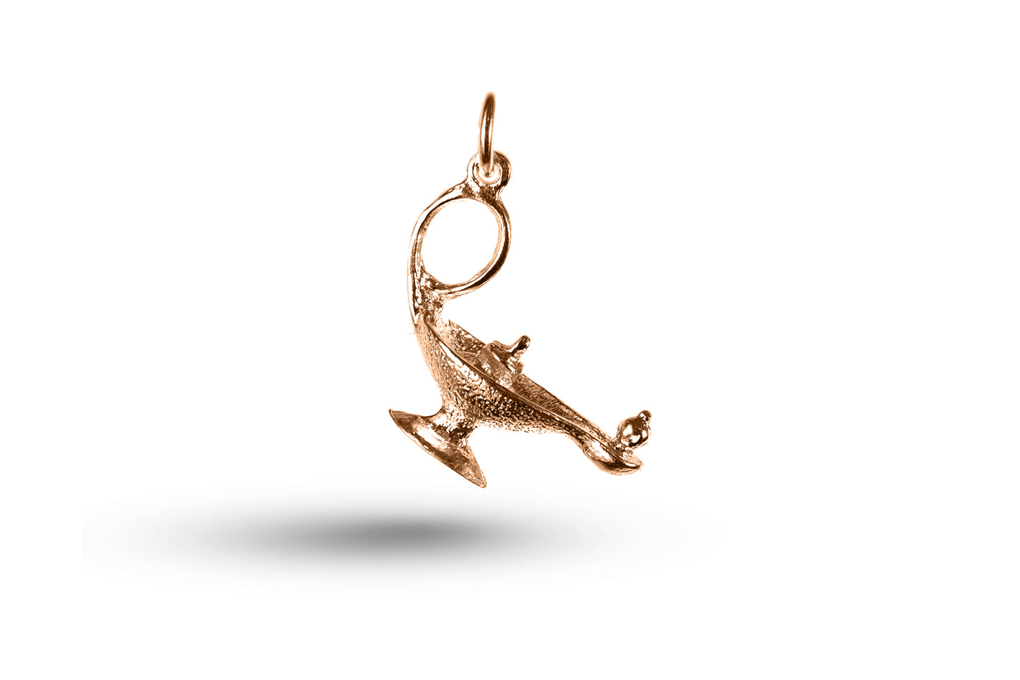 Luxury rose gold Alladin's lamp charm.