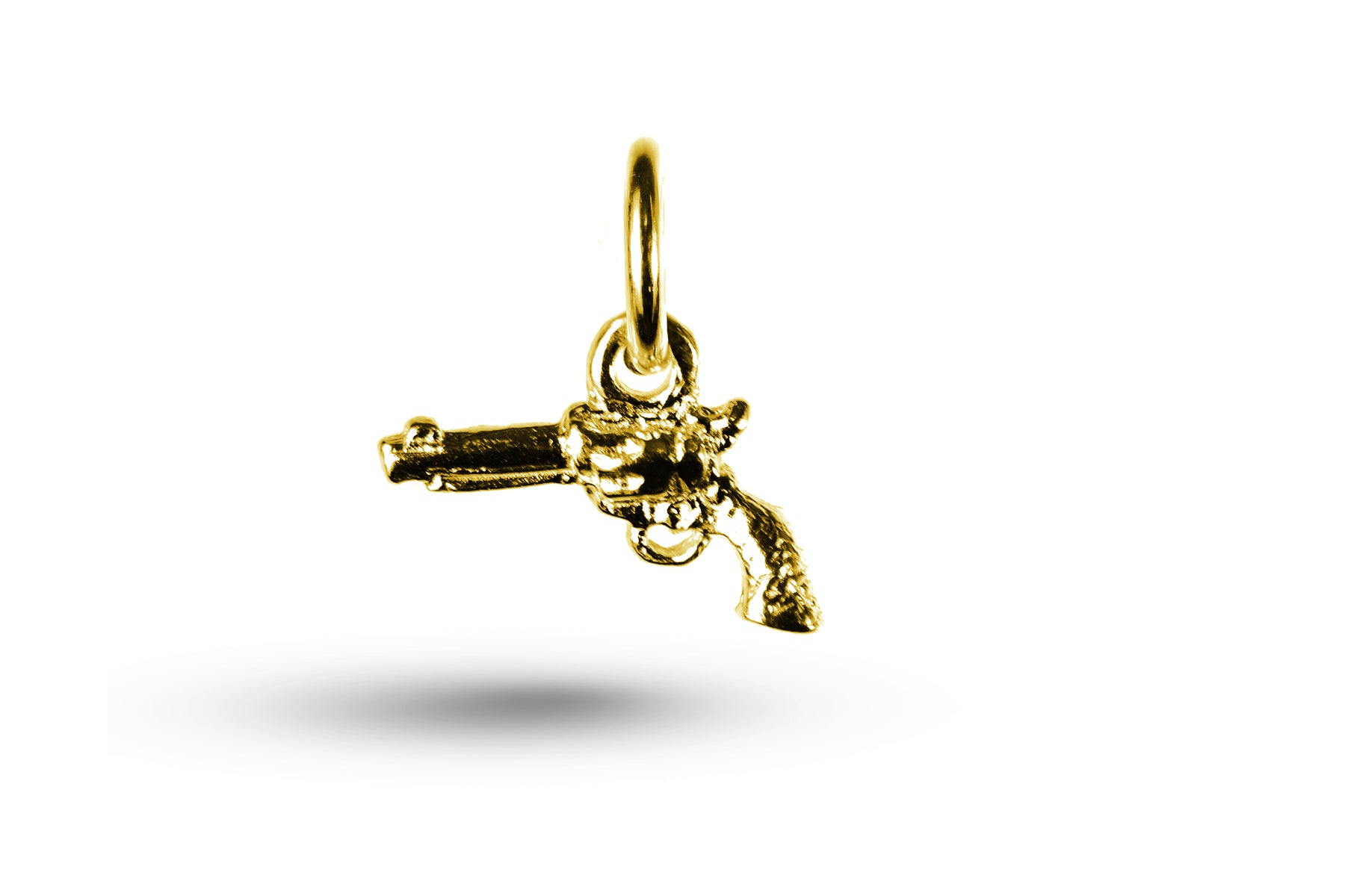 Yellow gold Pistol Gun charm.