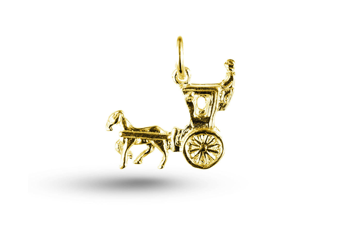 Yellow gold Hanson Cab with Horse charm.