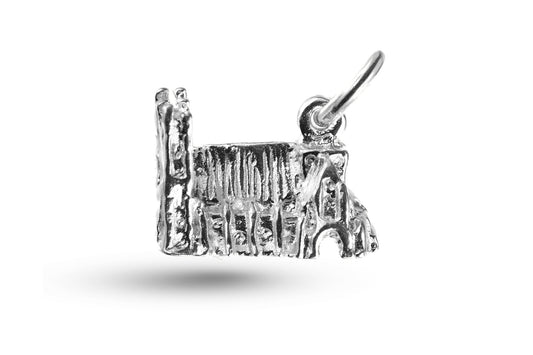 White gold York Minster charm.