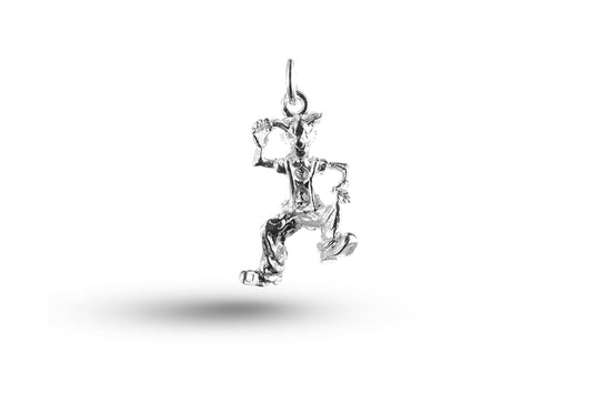 White gold Dancing Clown charm.