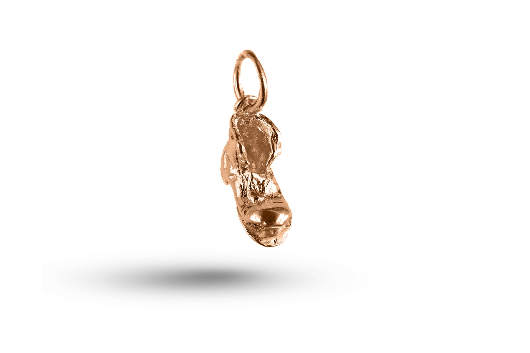 Rose gold Old Boot charm.