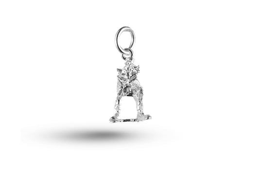 White gold Clown with Stone charm.