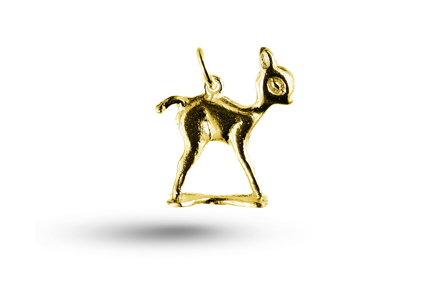 Luxury yellow gold Bambi charm.