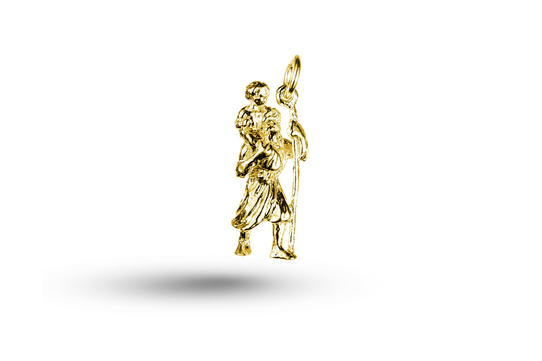 Yellow gold St Christopher charm.
