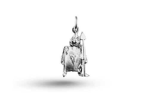 Luxury white gold Card Man charm.