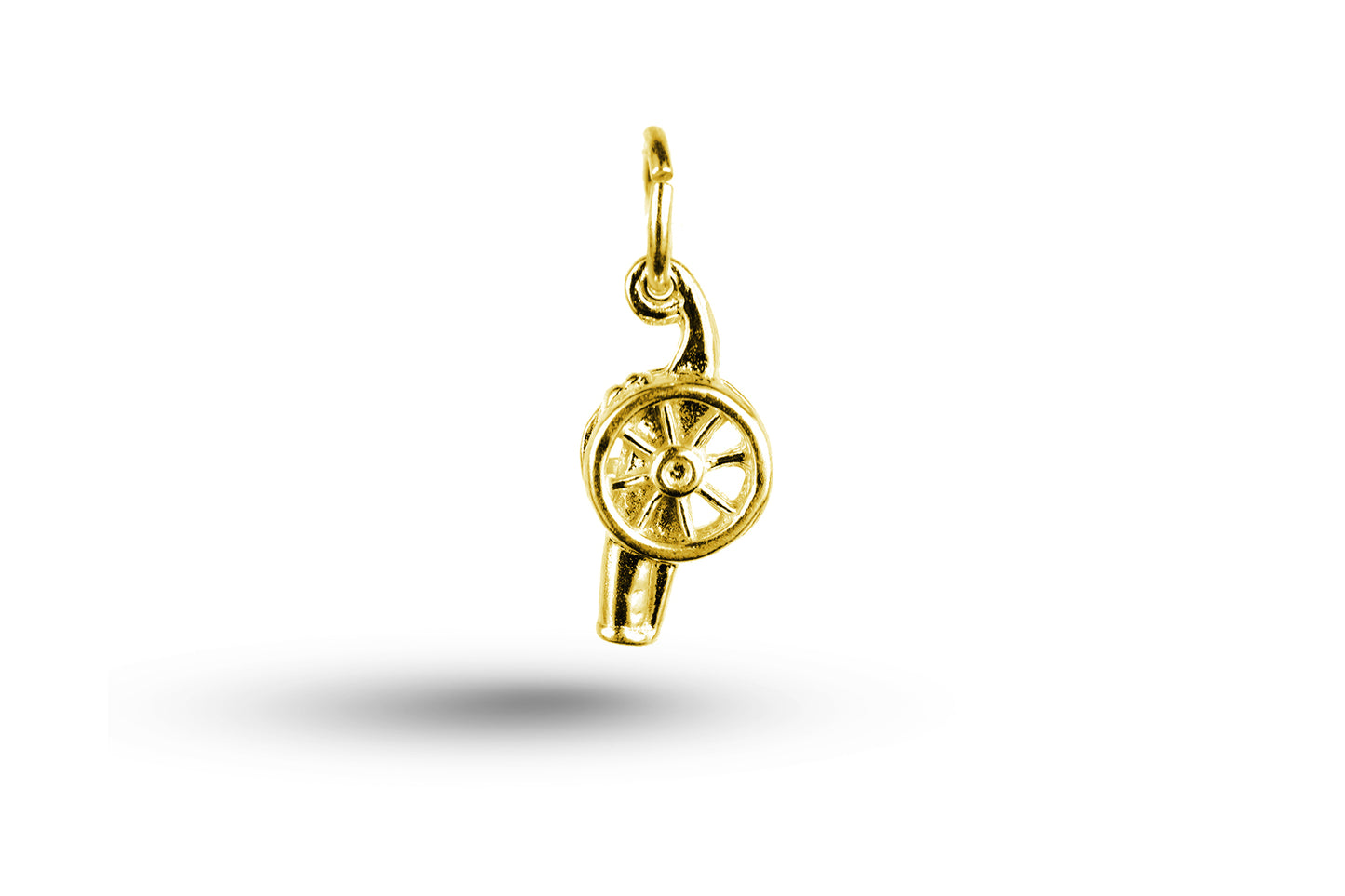 Yellow gold Cannon charm.
