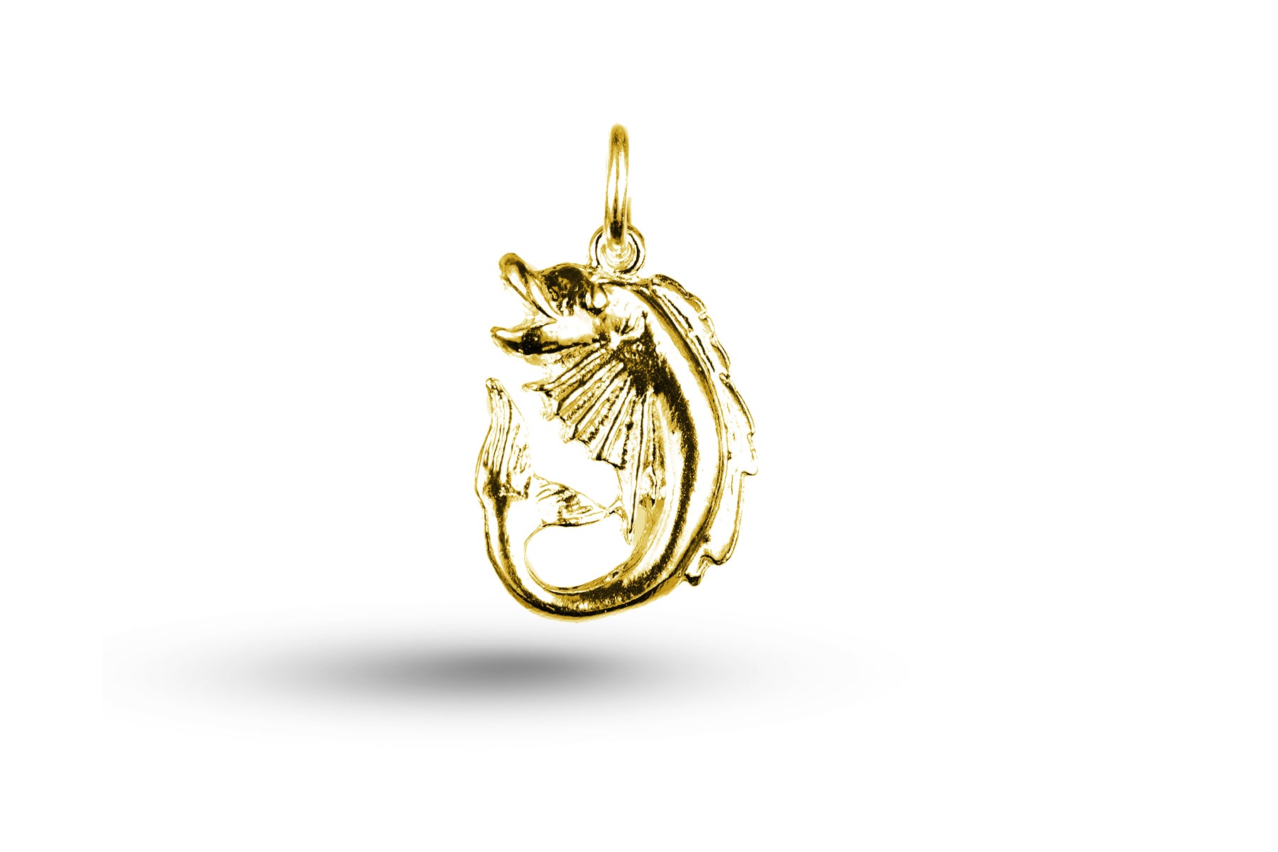 Yellow gold Happy Fish charm.