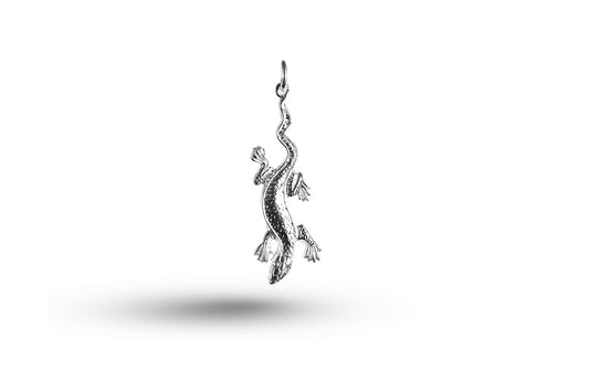 White gold Gecko charm.