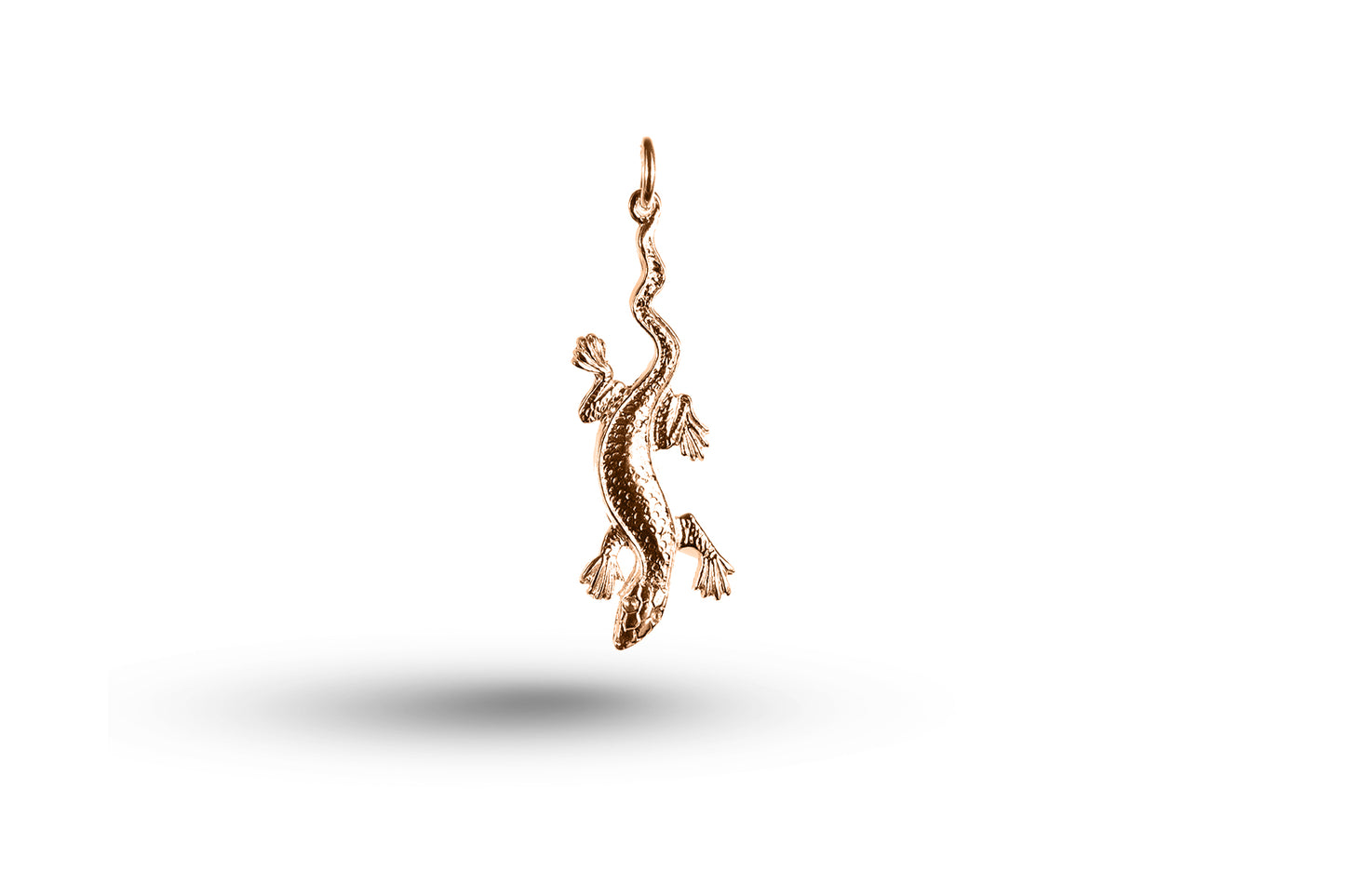 Rose gold Gecko charm.