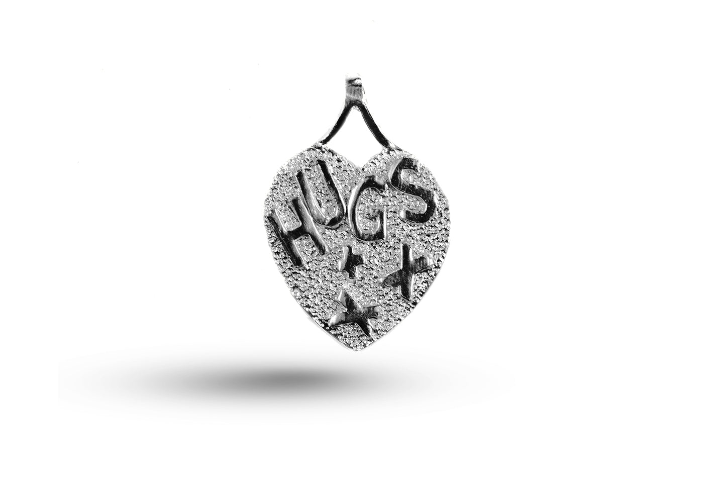 White gold Hugs and Kisses charm.