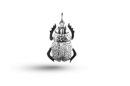 White gold Scarab charm.